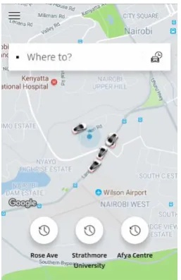 Figure 6: request page in Uber app 