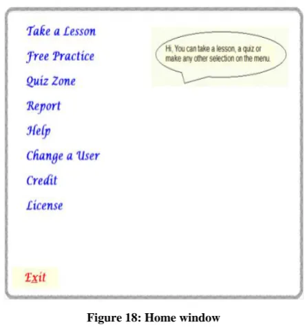 Figure 19: Lesson window 