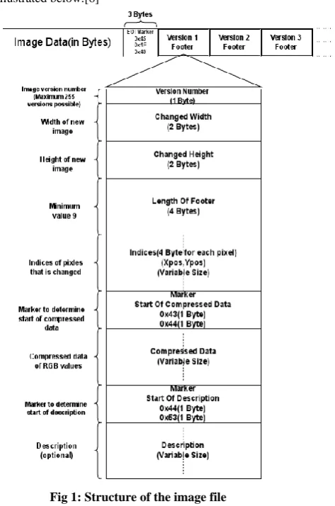 Fig 1: Structure of the image file 