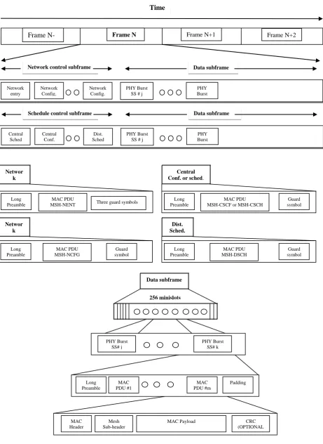 Fig 2: Frame format of Mesh mode of operation 