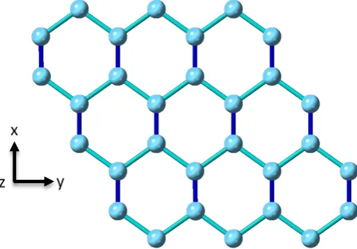 Figure 10. Schematic of the bond charge modulation pattern in the boron plane of MgBconfigurations