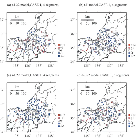 Fig. 10. Distributions of differences between simulated seismic intensity scales (SIScal) and estimated questionnaire-based intensity scales (SISqi)