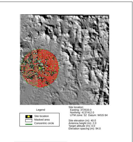 Figure B-22. Masked-Area Plot (Shaded-Relief Background)