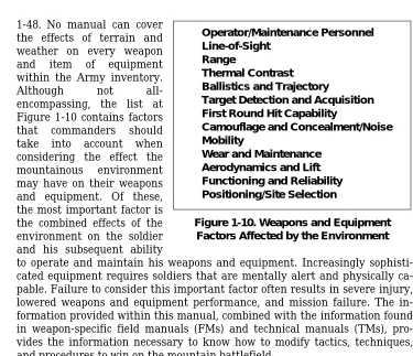 Figure 1-10. Weapons and EquipmentFactors Affected by the Environment