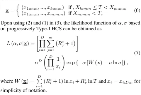 Fig. 1. Schematic representation of progressive Type-I hybrid censoring scheme 