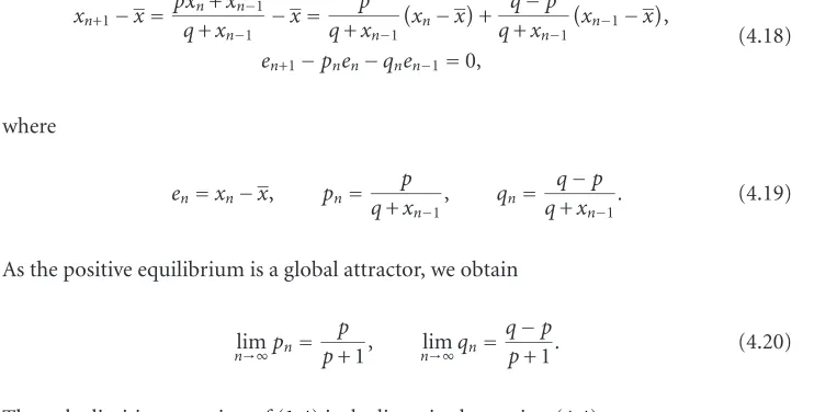 Figure 4.1 visualizes the regions for the di(1.4ﬀerent asymptotic behavior of solutions of).
