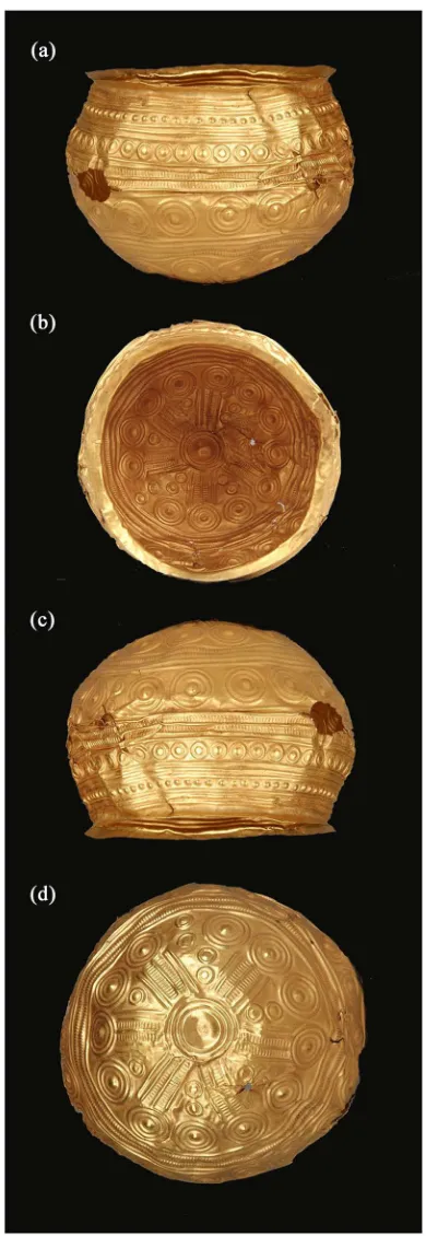 Figure 2. The golden sky dome calendar at Mjövik (redesigned from and flat edge, which prevents drinking and rather suggests that it should be standing on strongly concave bottom surface, in fact, contradicts; (b) View into the “urn” with a broad this edge
