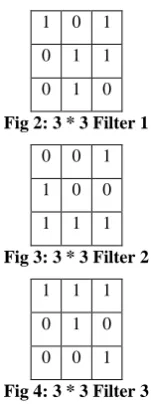 Fig 2: 3 * 3 Filter 1  