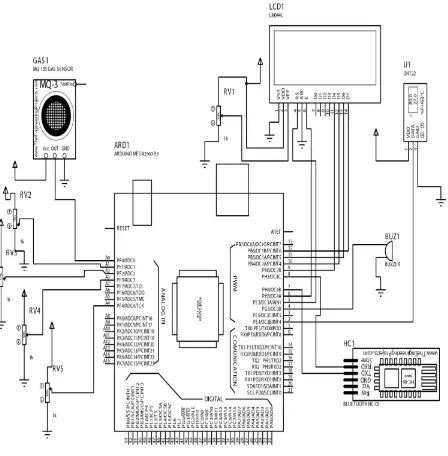 Fig. 7. Circuit Design (Developed in Proteus Design Suite) 