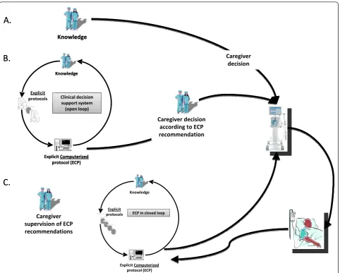 Figure 1 Schematic representation of the different processes for decision making. (A) Actual caregiver decision making