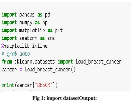 Fig 1: import datasetOutput: 