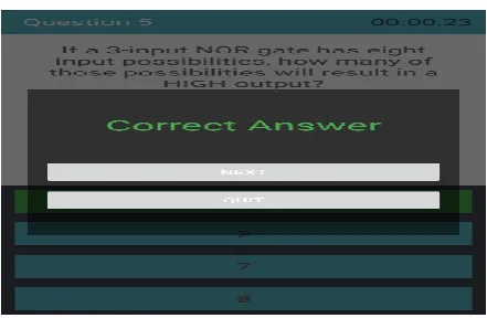 Fig 22: Screenshot (3) of question screen 