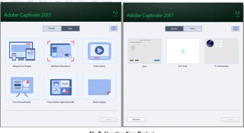Fig 7: Creating New Project