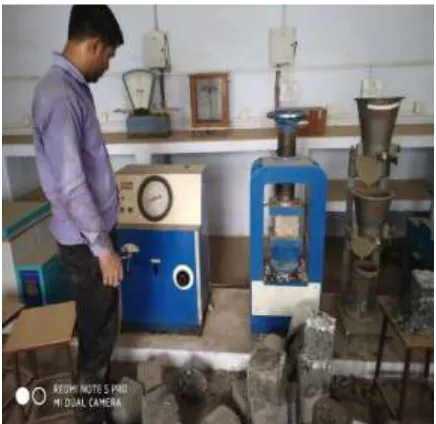 Fig 4: Compressive strength test 