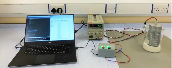 Figure 4. Schematic of the electronic components used with the prototype. 