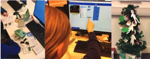 Figure 2. Activity to teach children how to program the micro:bit.