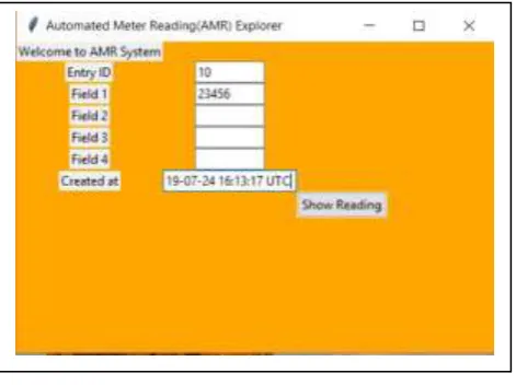 Fig. – 13 Four Meter Reading Data. 