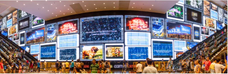 Figure 1.1: World’s largest high-definition display wall at the Suntec Singapore convention centre.
