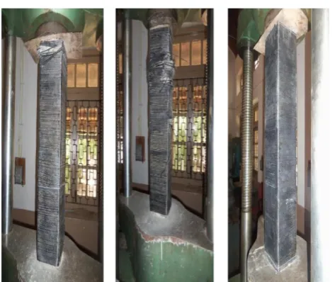 Figure 3: Failure Pattern of CFRP Strengthened Column with Different Layers 