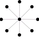 Figure 4: Star graph S9