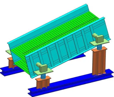Figure -4.2.12 shows the 3D shell model of Vibratory screen assembly  
