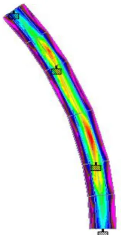 Figure 14 Plate Stresses MidlSpan 40m 