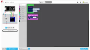 Figure 2.           Microsoft MakeCode Arcade (beta) that allows a user to create a game using block-based programming concepts