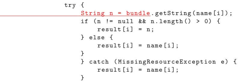 Figure 4:The red portion of the text is the AST n-gram VARIABLE; MODIFIERS; IDEN-METHOD INVOCATION MEMBER SELECT; IDENTIFIER; will be part of the same code, but doesnot have theTIFIER; METHOD INVOCATION; MEMBER SELECT; IDENTIFIER