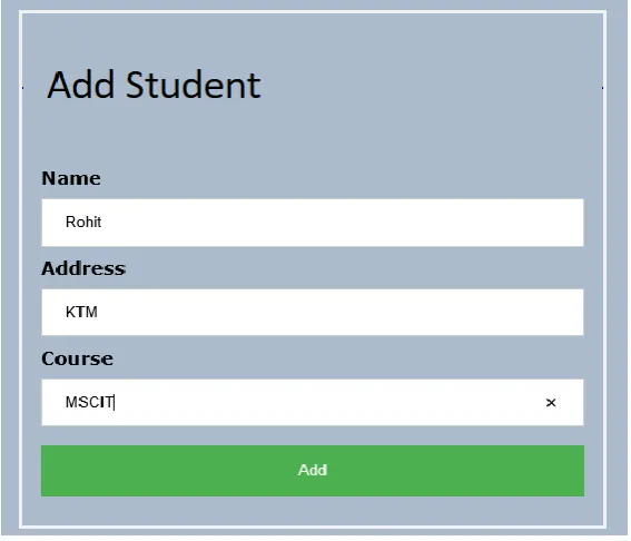 Fig -7: Adding Information 