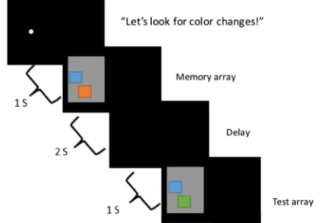 Fig. 1 Change detection task. Sequence of events during a trial.