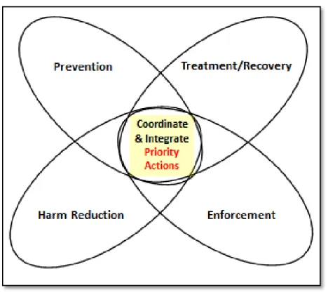 Figure 2.  Intersection of Four Pillars Domains Suggests Priority Actions 