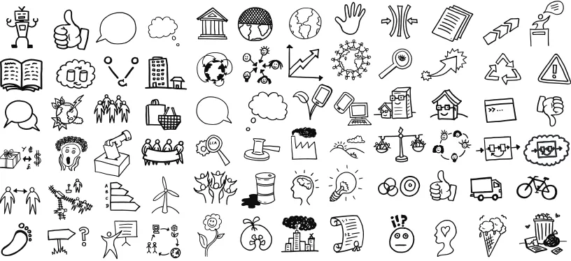 Figure 4: The co-created final visual icon library 