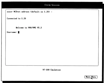 Figure 2-21. CTERM Session Menu 