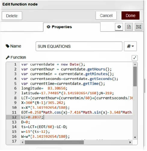 Figure 4 showing the node palette (left), flow canvas (centre) and output pane (right) the main pane is the flow creation workspace in the middle
