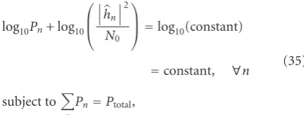 Figure 3: Comparison of geometrical interpretation between the waterﬁlling power allocation (a) and equal gain power allocation (b).