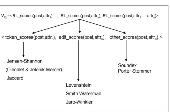 Figure 5: The full vector of similarity scores used for record linkage
