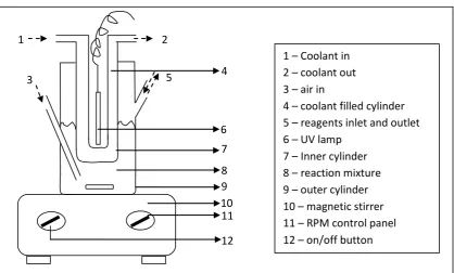 Figure 2. Experimental setup for Photocatalytic treatment 