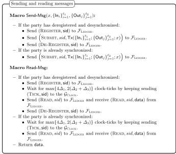 Fig. 10: Macro for sending and receiving message via FLedger