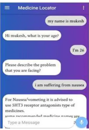 Figure 7: Chat bot Screen 