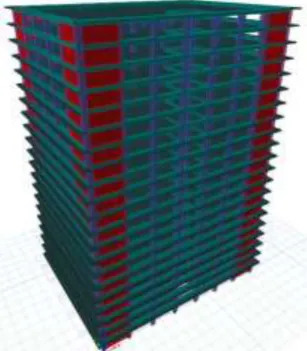 Fig 4: ETABS model in 3-D view of Flat Plate System 