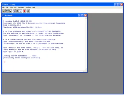 Figure 1: An R session (Windows)