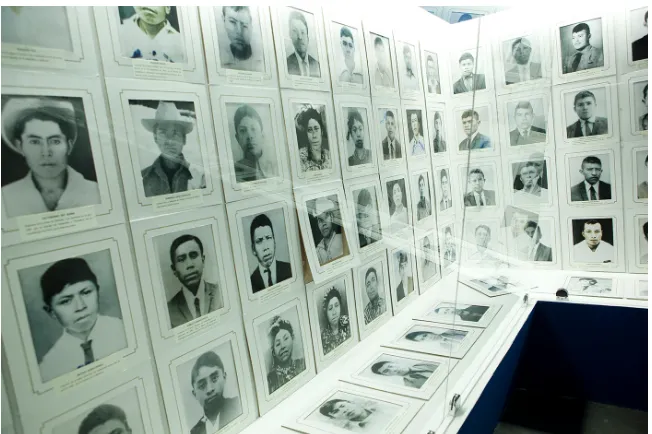 Figure 5.1, photographs of those who were killed or disappeared are displayed on the 