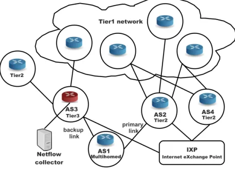 Figure 2.1: Monitored network architecture.