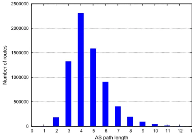 Figure 3.4: Composition of the RIB table of the rrc00 RIPEncc router.