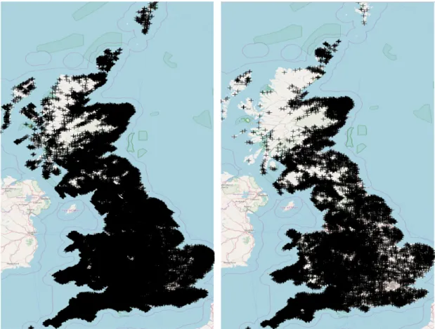 Figure 3.2: The geographic distribution of holding areas of different type for the CTS database in 2006