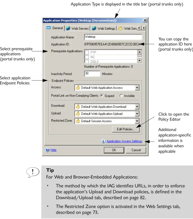 Figure 8. Application Properties–Sample General Tab