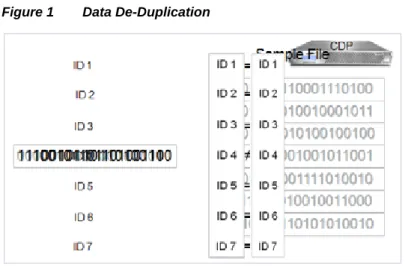 Figure 1 shows a graphical representation of the data de-duplication process.
