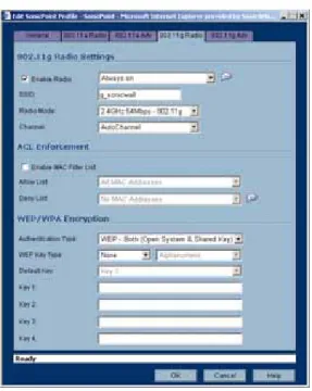 Figure 15 The 802.11g Radio Tab
