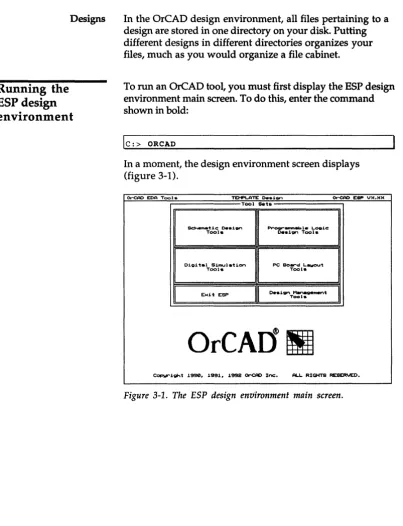 Figure 3-1. The ESP design environment main screen. 
