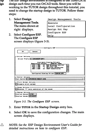 Figure 3-3. The Configure ESP screen. 